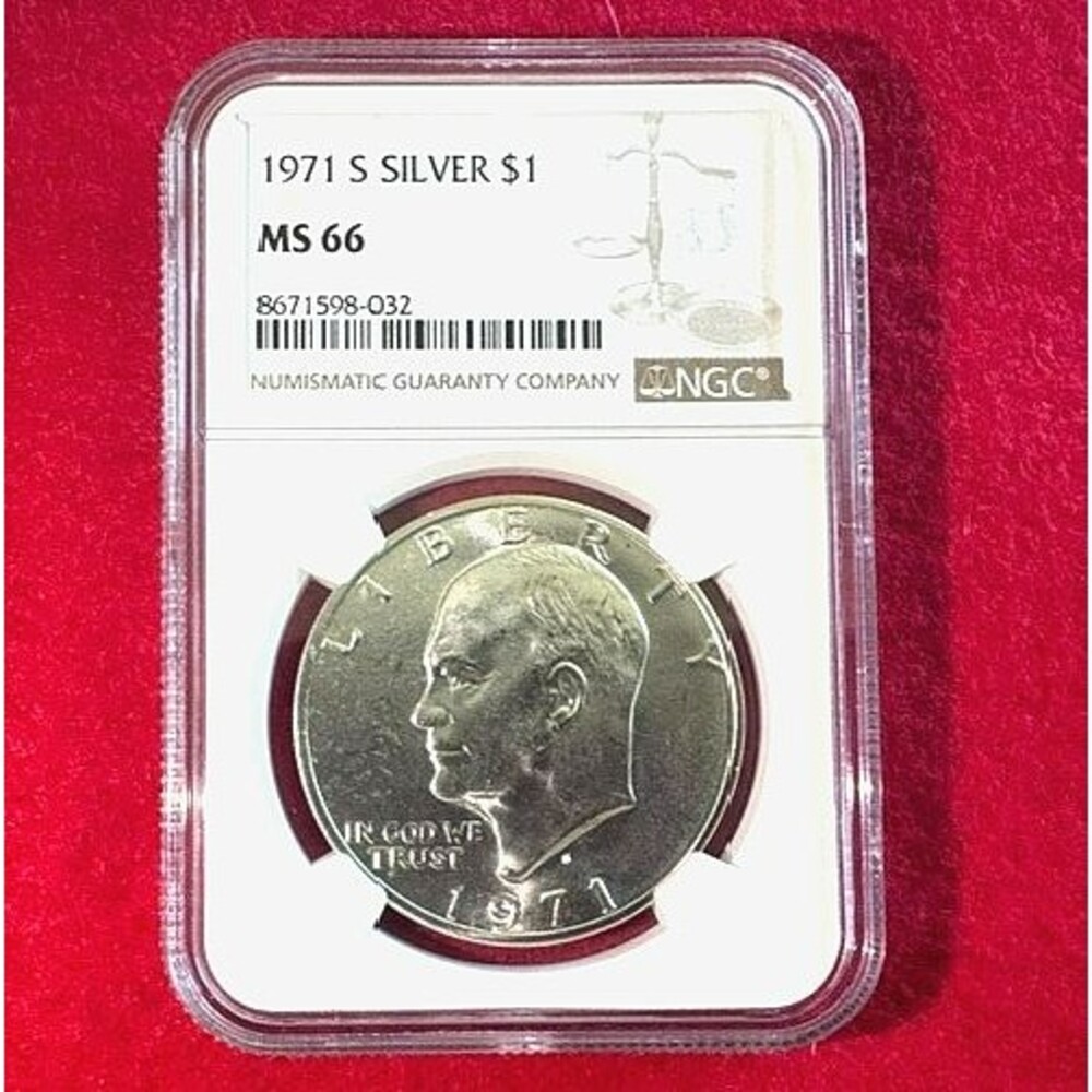 1971-S Eisenhower Dollar 40% Silver NGC MS66